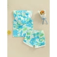 thumbnail image 4 of Baby Boys Shorts Set Tie-dye Print Hooded Vest with Elastic Waist Shorts Summer Outfit, 4 of 8