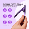 thumbnail image 2 of Beauticom Pana Metallic Purple Stainless Steel Nail Clipper UV Gel Acrylic, 2 of 6