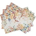 thumbnail image 2 of Fall Eucalyptus Leaf Table Placemats Set of 4, Colorful Leaves Heat-Resistant Tabletop Place Mats 12x18 Inch Autumn Seasonal Outdoor Table Mats Decorations for Party Dining Kitchen, 2 of 8