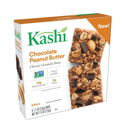 Kashi, Chewy Granola Bars, Chocolate Peanut Butter, Vegan, Non-GMO 7.4 oz 6