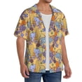 thumbnail image 2 of Honeii Cycling Elephant On Bicycle In Park for Men's Short-Sleeved Button-Up Collared Shirt Featuring A Pocket, Perfect for Beach Vacations, And Travel Adventures.-Medium, 2 of 5
