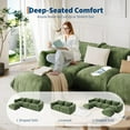 thumbnail image 4 of IdealHouse Modular Sofa Set, Chenille Cloud Couch, Deep Seat Boneless Couch for Living Room, Small Space,Green, 4 of 6