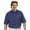 Navy/Blue Bay, variant on Monterey Club Men's Cotton Blend Stripe Texture Golf Polo Shirt #1127