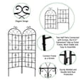 thumbnail image 4 of 4 Pack Garden Arch Trellis for Climbing Plants, Metal Arch Arbor, Black Yard Lawn Fence Trellis, 71" x 19.7", 4 of 9