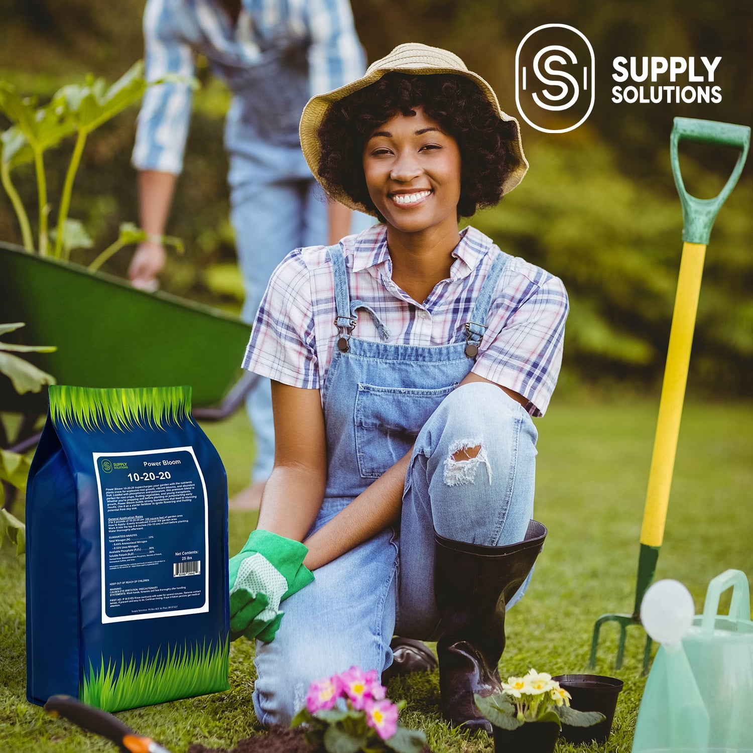 Supply Solutions | Power Bloom 10-20-20 Fertilizer | Bloom Booster Fertilizer for Flowers and Plants, High Phosphorus NPK Fertilizer for Vegetable Garden, Fruit Tree and Flower Fertilizer - 25lbs