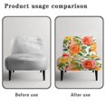 thumbnail image 6 of HELLHERO Rose Armless Accent Chair Protector, Anti Scratch Dustproof Slipper Chair Slipcover for Restaurant Living Room, 6 of 8