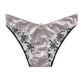 thumbnail image 1 of Gibobby Calzones para mujer sexy Calzoncillos de algodón ahuecados sin costuras de cintura de encaje para mujer(Beige,XL), 1 of 2