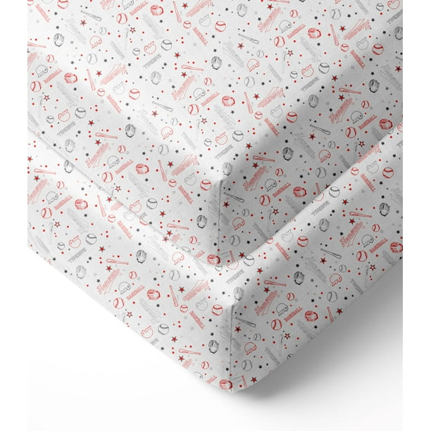 Bacati - Sports Crib/Toddler Bed Fitted Sheets 100% Cotton ...