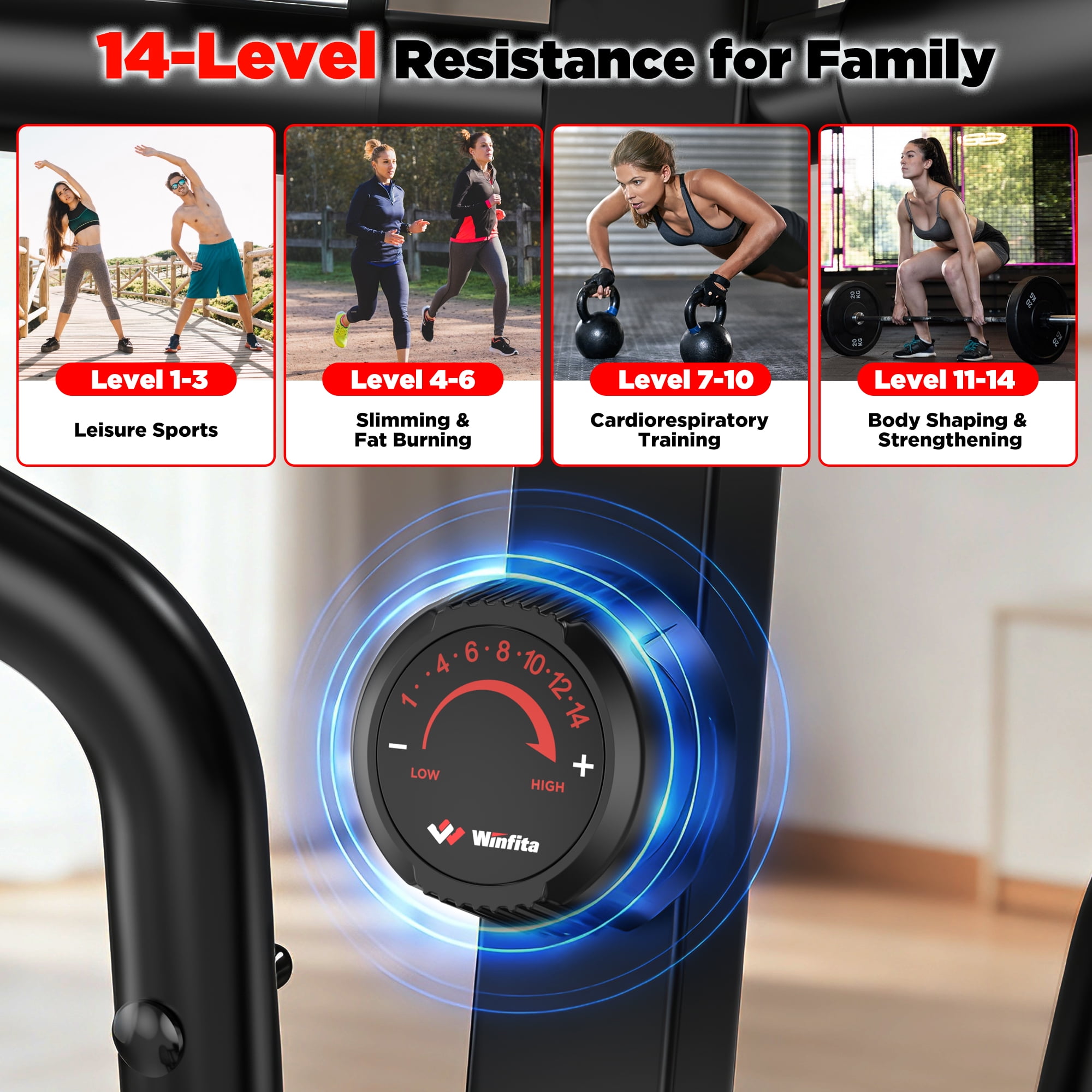 Elliptical Machine, Indoor Full-Body Cross-Training & Cardio Exercise Machine for Home Workouts, Silent Elliptical Training with 350lbs Capacity, Pulse Sensor, Adjustable Resistance, 18"Long Stride