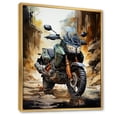 thumbnail image 2 of Designart "Road Adventurer Scooter Off wall art I" Scooter Floater Framed Wall Art Living Room, 2 of 7