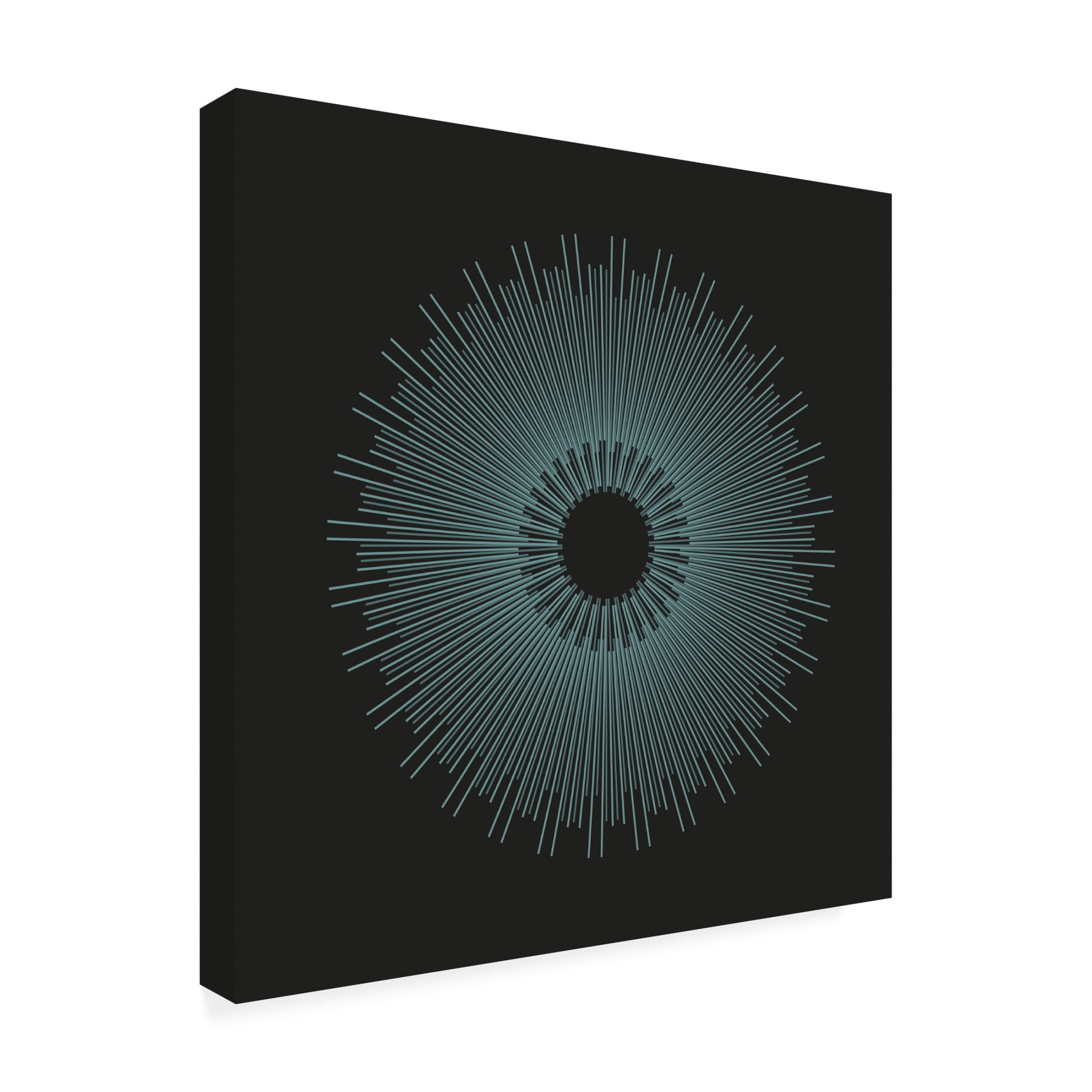 Canvas Wall Art - Tom Quartermaine 'Modern Blue Abstract Sun Art Square' Wall Art for Living Room, Bedroom, or Office Décor by Trademark Fine Art - 35 x 35 Inches