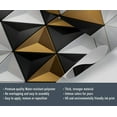 thumbnail image 4 of Black Gold Geometric Mural, 3D Triangular Facet Wall Paintings, Modern Geometric Murals For Living Room Bedroom, Black White Gold 3D Wall Mural 98.4"W x 68.9"H (Not Peel and Stick), 4 of 6