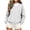 White, variant on BangWanChi Women's Polka Dot Crew Neck Sweatshirt Long Sleeve Pullover with Front Pocket Casual Fall Top Black L