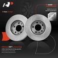thumbnail image 5 of A-Premium 11.10 inch (282mm) Front Vented Disc Brake Rotors + Ceramic Pads Kit Compatible with Select Mazda Model - 6 2003 2004 2005, 6-PC Set, 5 of 8