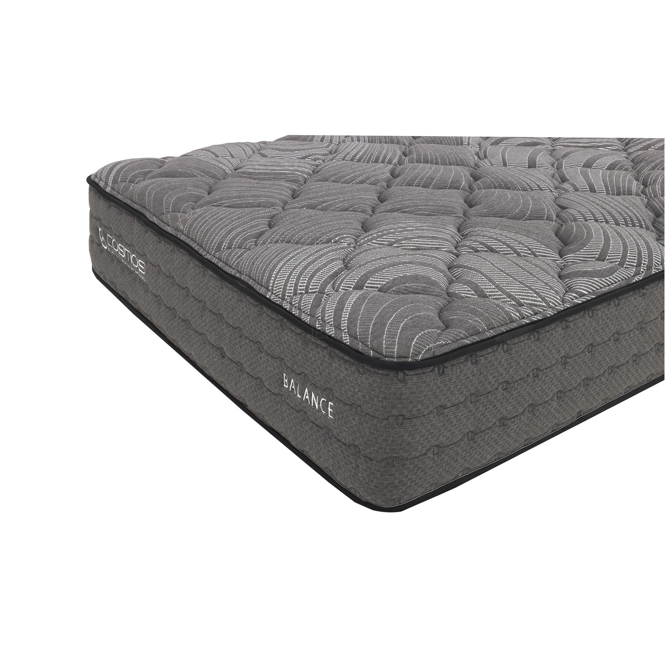 JERFIT 12" California King Hybrid Mattress, Gray Memory Foam and Pocket Innerspring for Cool Sleep & Support, Medium Firm, Bed-in-a-Box