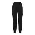 thumbnail image 6 of Lmnyox Women's Cargo Pants Solid Color Tapered Athletic Trousers with Multiple Pockets Casual Outdoor Sport Pants, 6 of 6