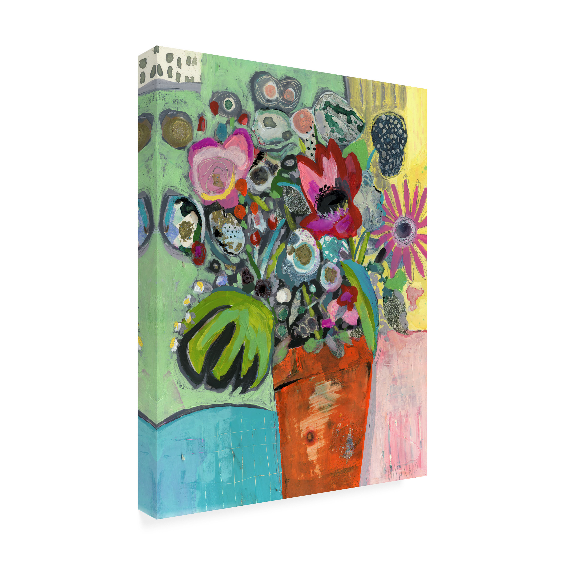 Trademark Fine Art 'French Flowers' Canvas Art by Wyanne