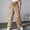 Khaki women wide leg cargo pants a1, variant on Cagogo Women Wide Leg Cargo Pants with Pockets Casual Loose Drawstring Long Trousers Summer Workout Lounge Beach Travel Utility Bottoms, Army Green M