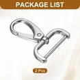 thumbnail image 3 of Uxcell 2Pcs Detachable Snap Hook Swivel Clasp 1 1/4" D Ring with Swivel Lobster Claw Clasps Hook for Purse Silver, 3 of 7