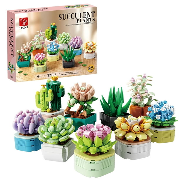 Set de juguetes de construcción TYCOLE Tiny Flowers Suculents 832 piezas