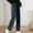 Gray, variant on Jacenvly New Maternity Pants Long Pants Fashion Solid Elastic Waisted Straight Leg Jeans for Women High Waist Elastic Waisted Pocket Gray L