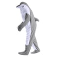 thumbnail image 2 of Maqroz Adult Animal Dolphin Onesie Pajamas Unisex Fleece Halloween Costume Long Sleeve Sleepwear Cosplay Jumpsuit Homewear Winter Warm Party Outfit, 2 of 7