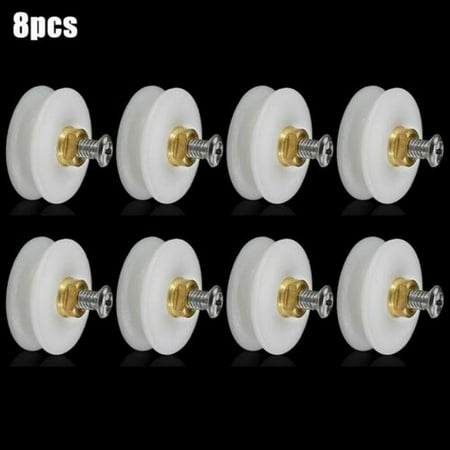 

8pcs Replacement Shower Door Rollers / Runners / Wheels Grooved 22mm Diameter