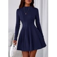 thumbnail image 2 of Vestido PRETTYGARDEN Otoño Elegante Casual Azul Marino, 2 of 8