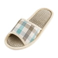 thumbnail image 2 of Commforr Pantoufles pour la Maison Pantoufles en Coton Pantoufles Lavables Pantoufles Jetables Pantoufles d'Intérieur pour Invités Pantoufles pour Femmes Mode Décontractée Pantoufles pour Couples Pantoufles d'Intérieur Chaussures Plates pour Plancher Bleu Clair 8.5, 2 of 5