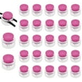 thumbnail image 1 of Uxcell 25 Pcs Bloqueo de Cuerda de Plástico de Primavera, Clip de Final de Doble Orificio, Toggles Deslizantes, Transparente + Rosa Rojo, 1 of 7