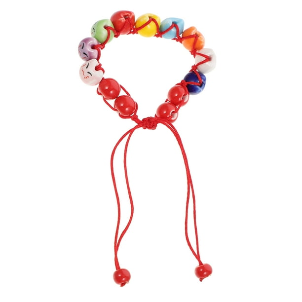 KAKOWELY Adorable pulsera de cuentas con dije de gato de la suerte, pulsera de cuentas única y fresca