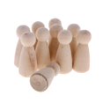 thumbnail image 3 of 20pcs / Set Las De Blancas Masculinas De La Atadura De La Clavija Que Pintan Diy De perfecl Muñecas de madera de la guata, 3 of 7