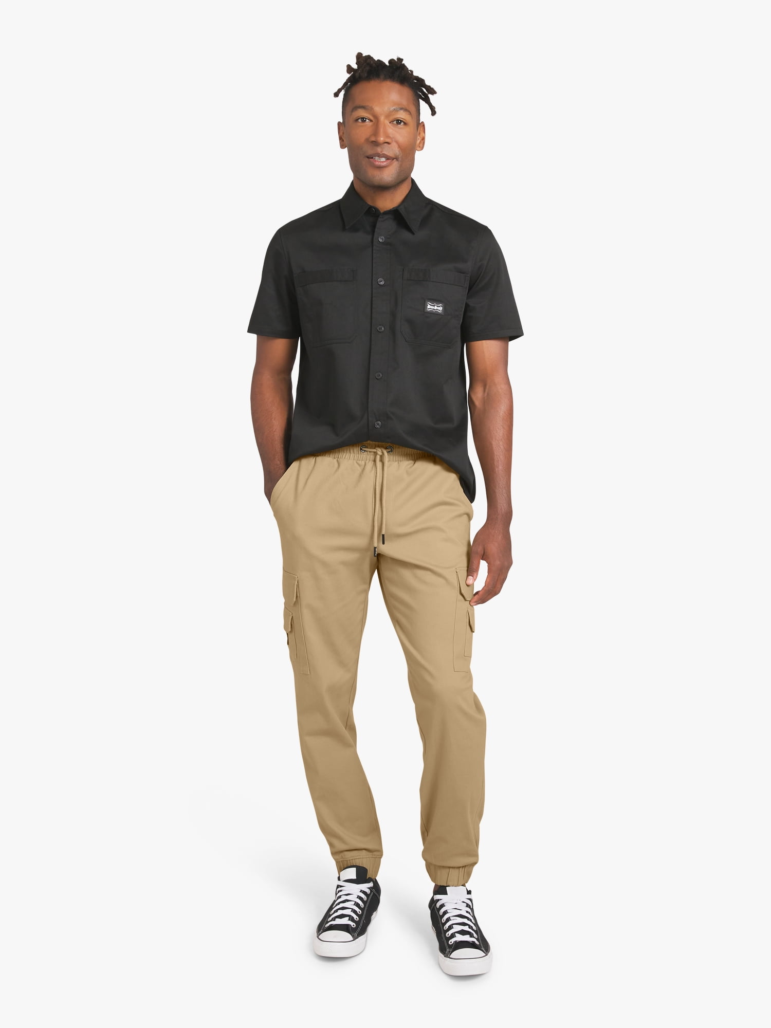 Dogg Supply by Snoop Dogg All-Gender Men's and Women's Stretch Twill Cargo Joggers, Sizes XS-3XL