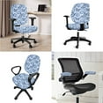 thumbnail image 2 of FKELYI Office Chair Slipcovers with 2 Pcs Stretchable Armrest Covers for Armchair Blue Butterfly Print Soft Breathable Swivel Computer Chair Protector Home Office Decor, 2 of 7