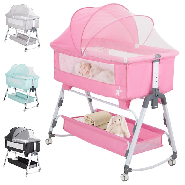 Cuna Moisés Corral Para Bebe Ajustable Mosquitero Colchón
