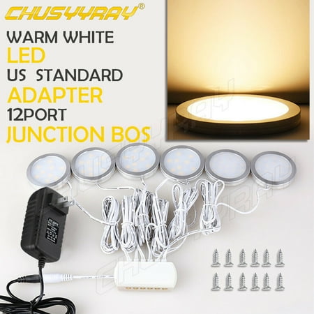 

Under Cabinet Lighting Kit LED Light Puck Bulb For Kitchen Shelf Counter 12V