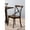 Dark Oak, variant on Rustic Brown & Oak Dining Table And Chair - Comfortable Gray Fabric Upholstery Inviting Ensemble Fabric,