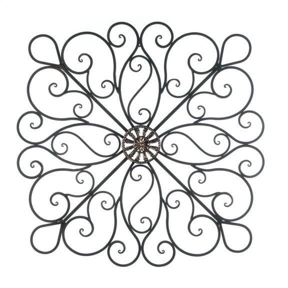 Zingz & Thingz Iron Scrollwork Wall Décor 36.37x1.5x36.37"