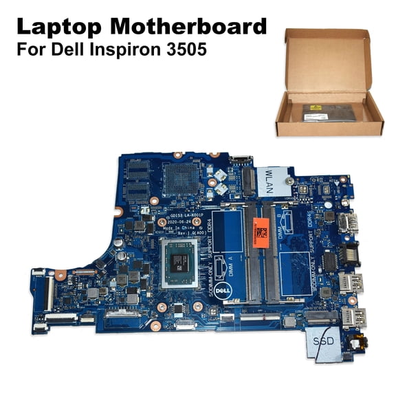 Pre-Owned Dell Inspiron 3505 Motherboard with Athlon Silver 3050U & 16GB DDR4  P92W5