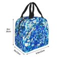 thumbnail image 3 of Lsque Vibrant Blue Floral Pattern Lunch Bag Women/Men Insulated Lunch Box,Small Leakproof Cooler Food Lunch Containers Reusable High Capacity Lunch Tote Bags, 3 of 6