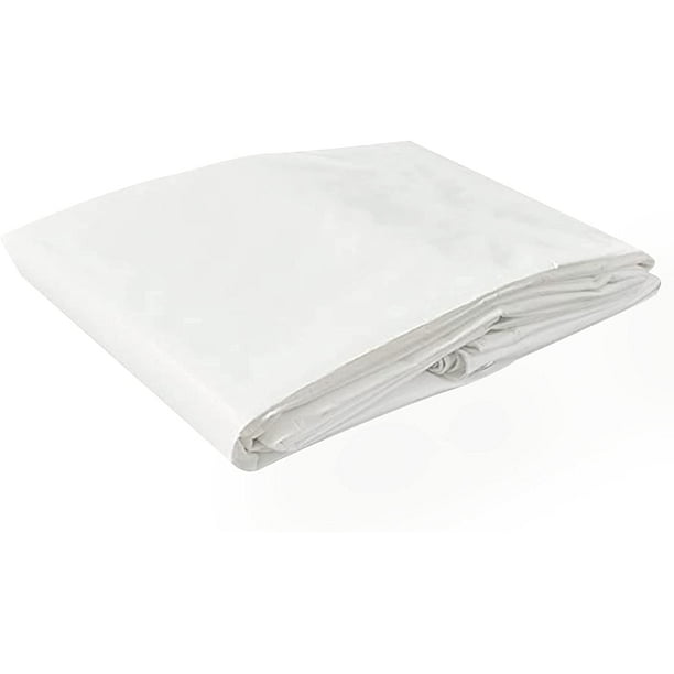 Tarps Now Waterproof Poly Tarps, 12 Mil Heavy Duty Tarp White (10’x14
