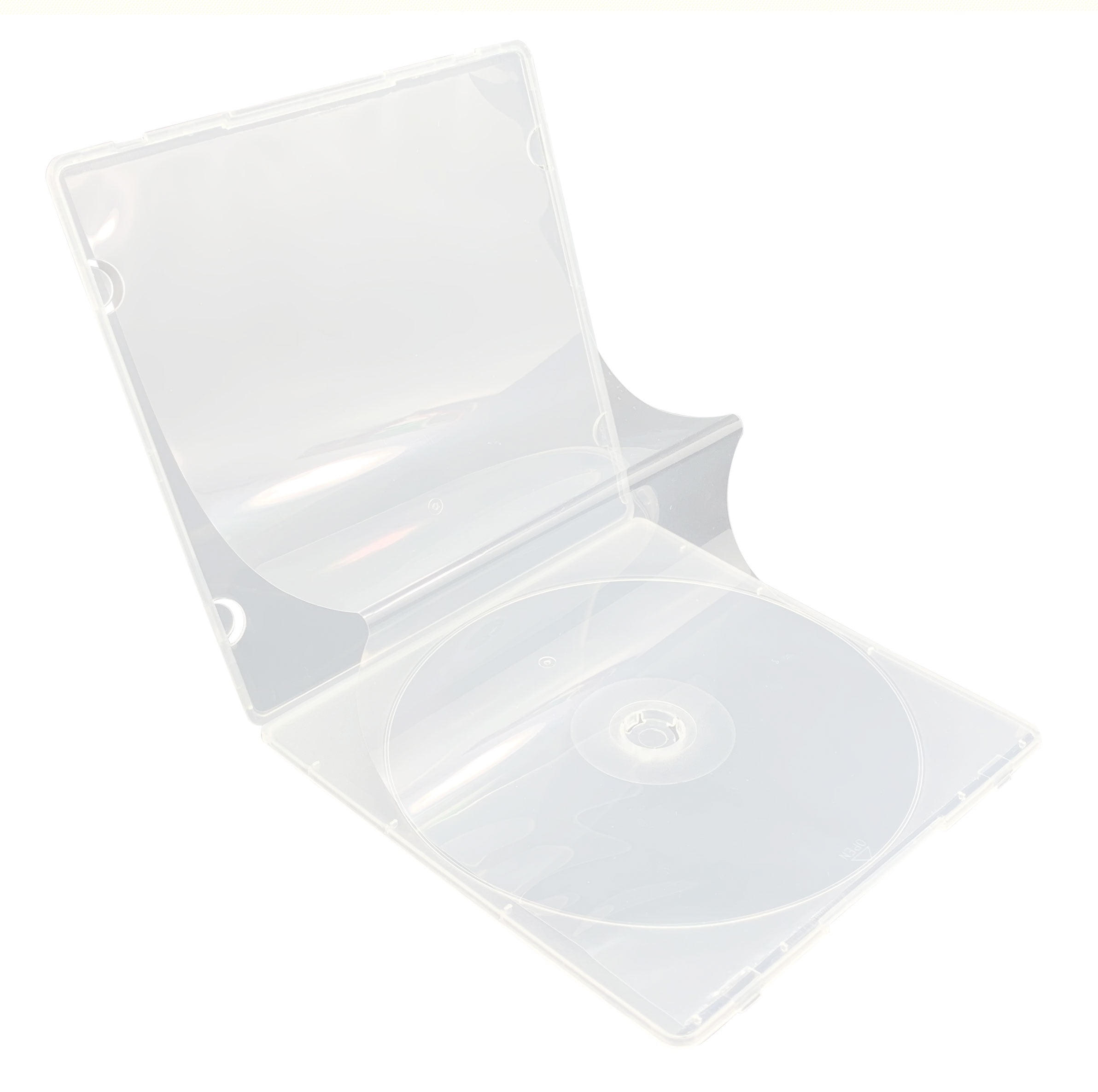 CheckOutStore 100 Slim Clear Single VCD PP Poly Cases 5MM with Plastic Cover