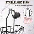 thumbnail image 6 of Hanging Shower Caddy over Shower Head,Rustproof Shower Caddy Hanging - Stainless Steel No Drillin Shower Shelf Pole Bathroom Organizer with Hooks,Black, 6 of 9