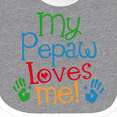 thumbnail image 4 of Inktastic My Pepaw Loves Me Grandchild Boys or Girls Baby Bib, 4 of 4