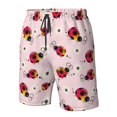 thumbnail image 4 of Logiee Ladybugs And Flower Print Mens Swim Trunks Quick Dry Board Shorts,Breathable Hawaii Beach Shorts Swimwear Bathing Suits-XX-Large, 4 of 6