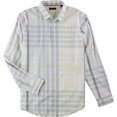 thumbnail image 1 of Alfani - Camisa con botones a cuadros para hombre, ajuste delgado, amarillo, extragrande, 1 of 1