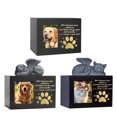 thumbnail image 7 of Handcraft Wooden Pet Memorial Urn For Dog Cats Ashes with Resin Angelic Figurine And Keepsakes Bag for Pet Lost Gifting, 7 of 7