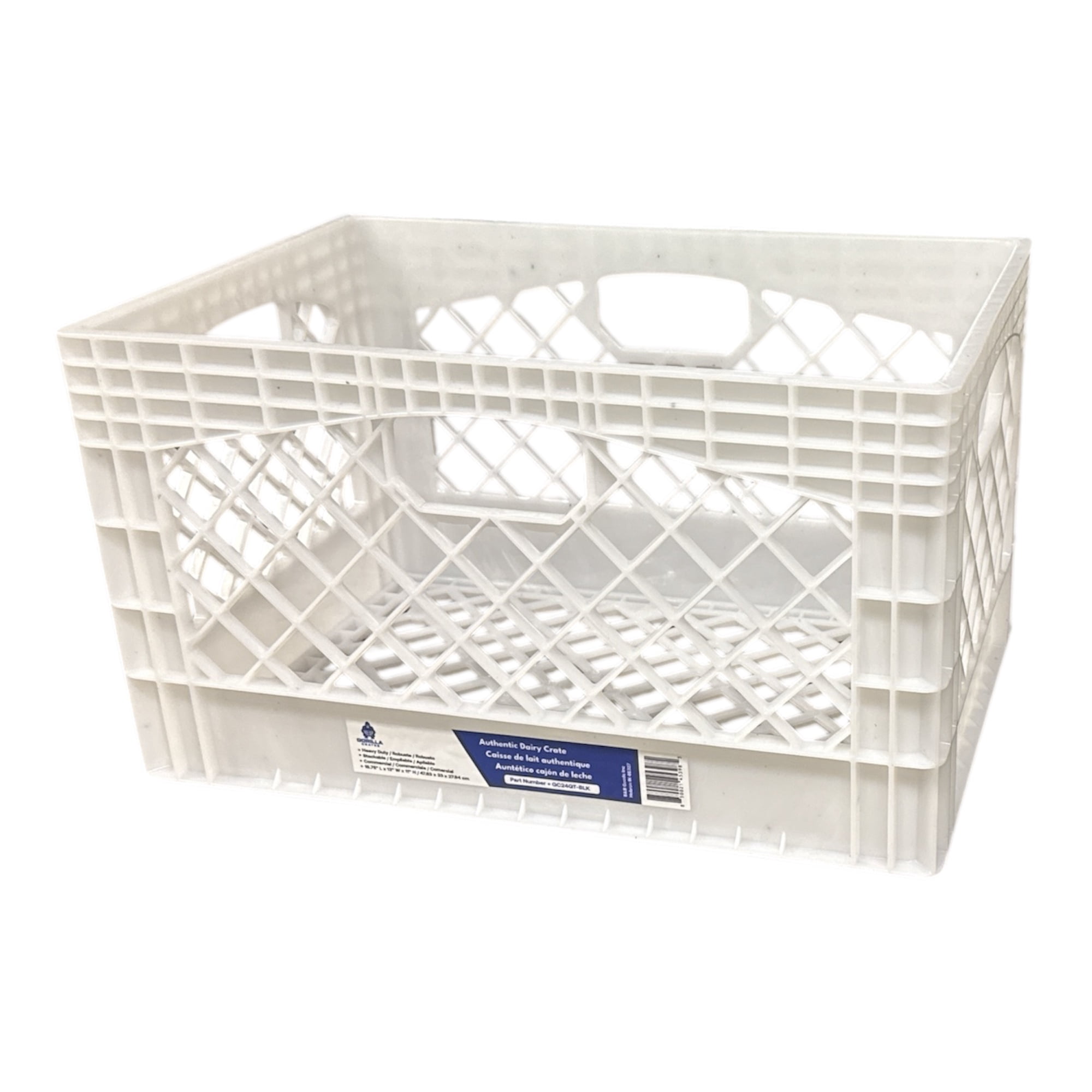 Gorilla Crate 24QT Milk Crate White