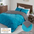thumbnail image 6 of Comfort Spaces Full/Queen Size Comforter Sets, 3-Piece Reversible Bedding Set, Comforter Bed Set, Teal/Dark Gray, 6 of 8