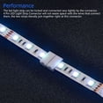 thumbnail image 4 of 20pcs 5050 RGB LED Strip Light Connectors, 4 Pin Conductor Unwired Solderless LED Strip to Strip Connector, 10 mm Wide LED Tape Light Gapless Adapter, Strip to Strip Jumper, 4 of 8